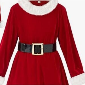 Kids Ms Claus costume dress no belt 11-13 years olds